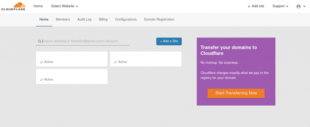 CloudFlare Domains