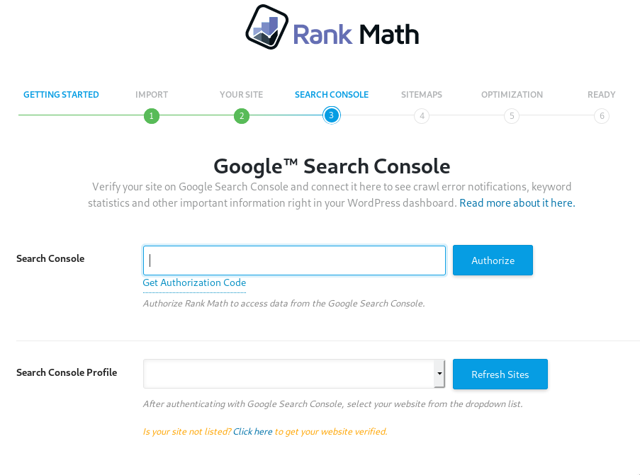rank math search console