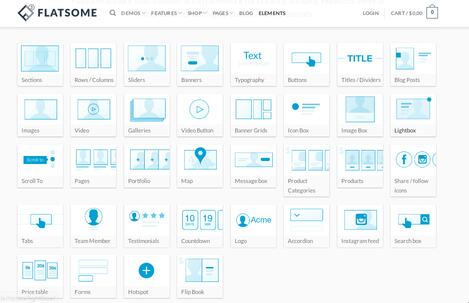 Flatsome page builder elements