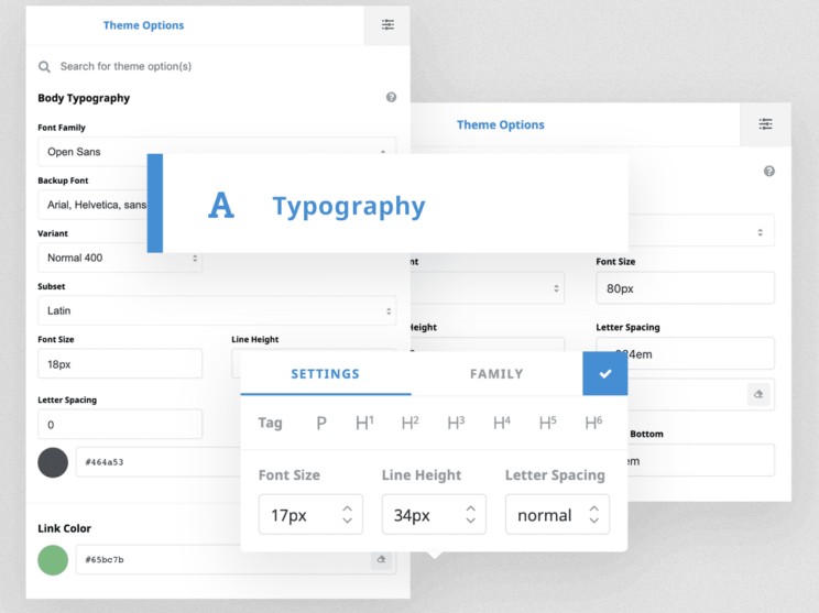 typography options