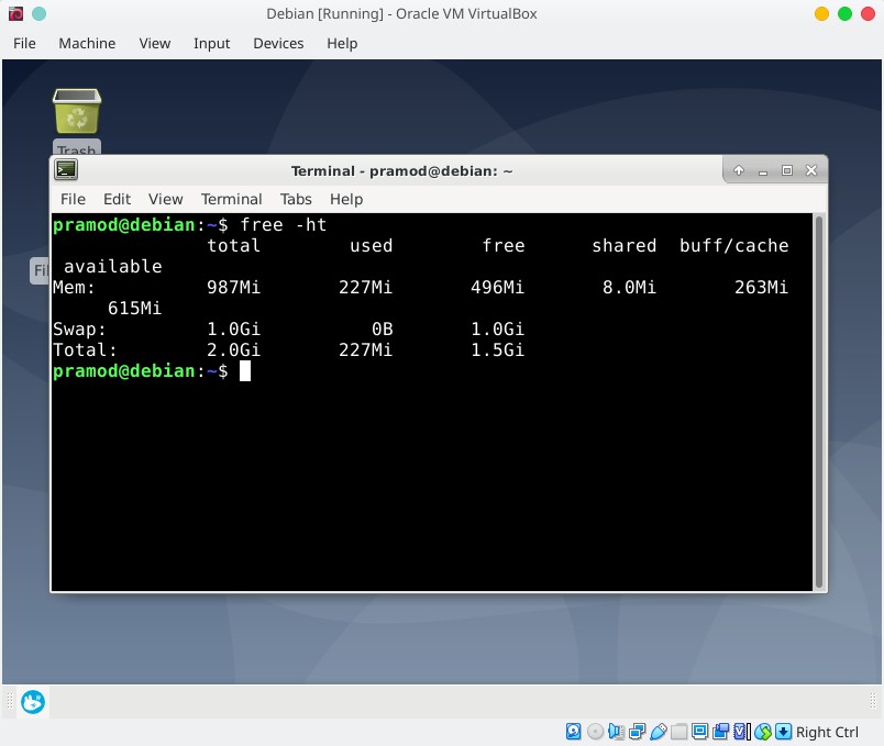 Debian RAM usage