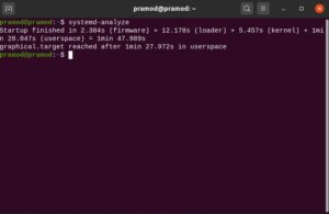 Ubuntu systemd analyze