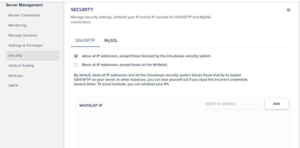 Cloudways Firewall