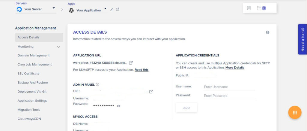 Cloudways Application Management 1