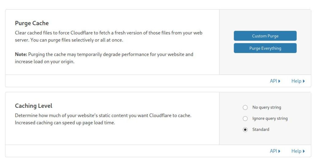 Cloudflare Caching