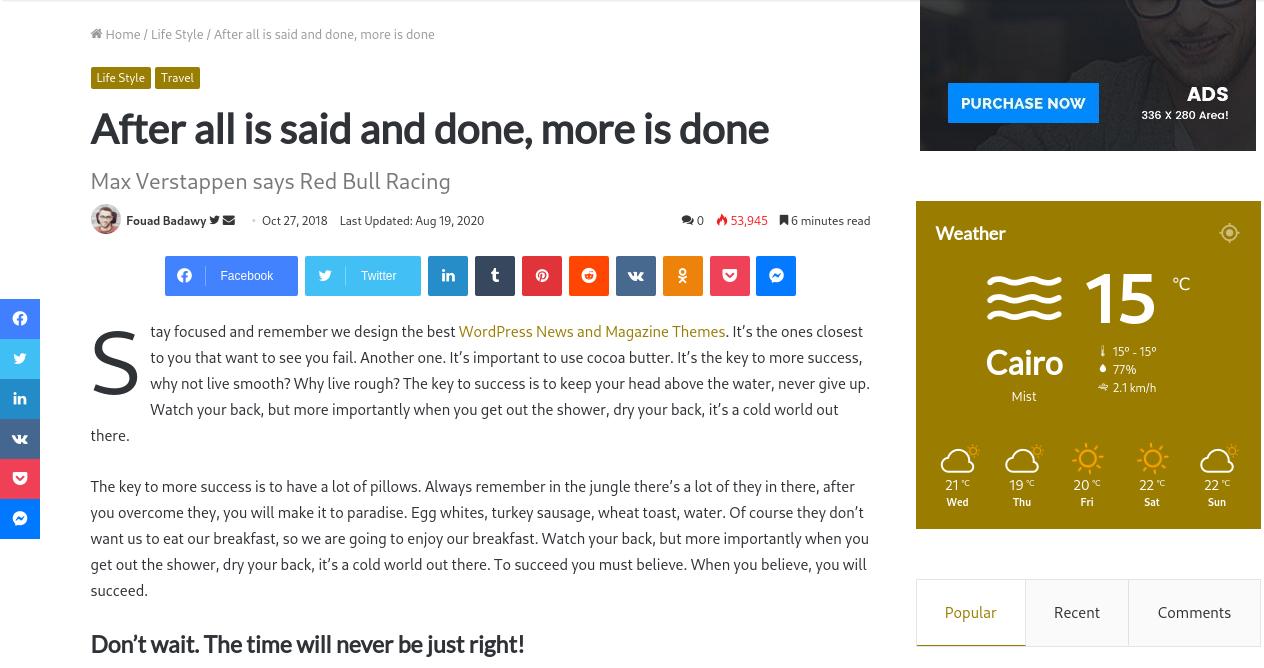 Jannah WordPress theme review