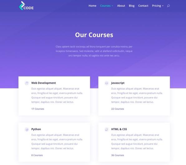 Elegant Themes Divi Lms Layout Pack