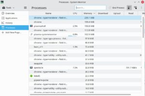 kde system monitor - reduce memory usage in Linux
