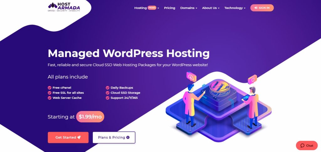 HostArmada WordPress Hosting