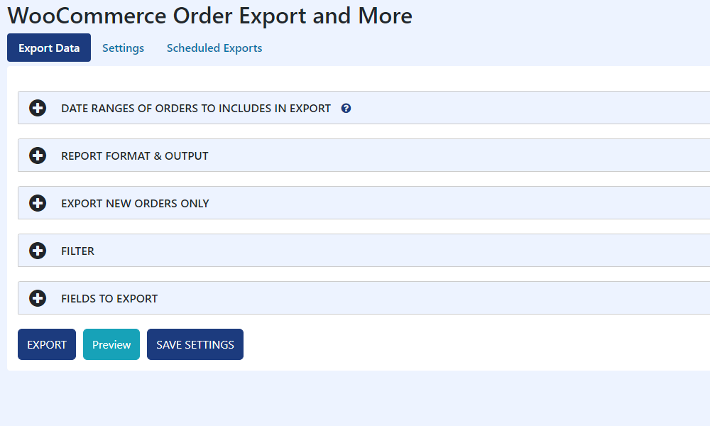 WooCommerce Export Orders Options