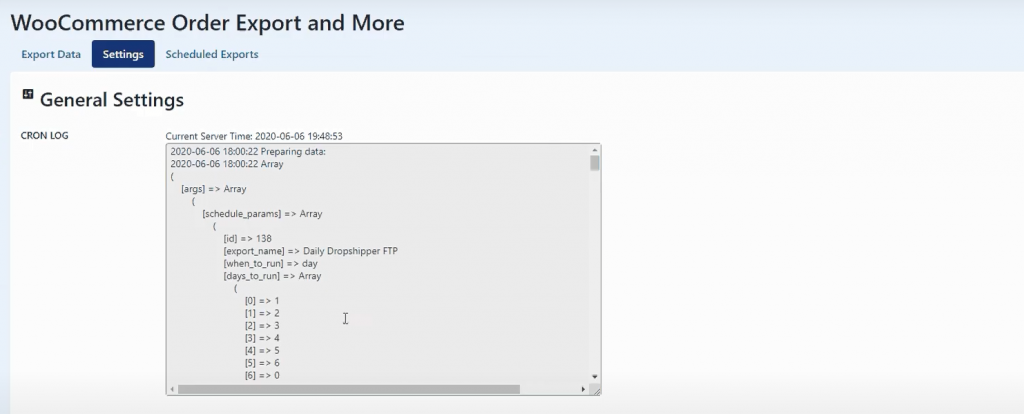 WooCommerce Export Orders Settings