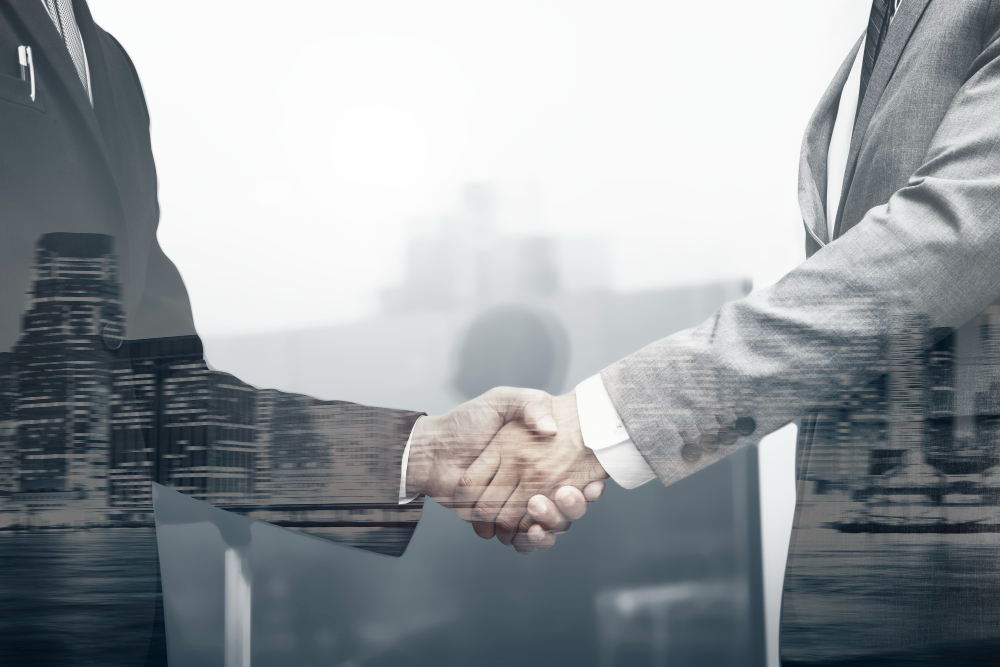 Business Partners Handshake International Business Concept