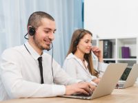 People Working in Call Center
