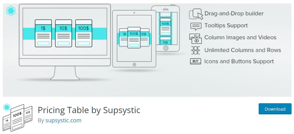 Pricing Table by Supsystic