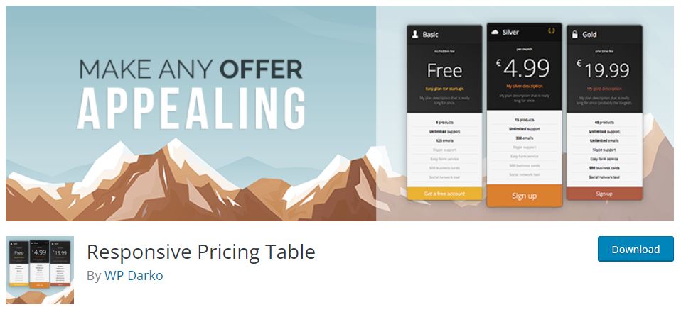 Responsive Pricing Table