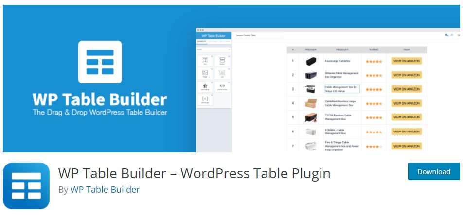 WP Table Builder