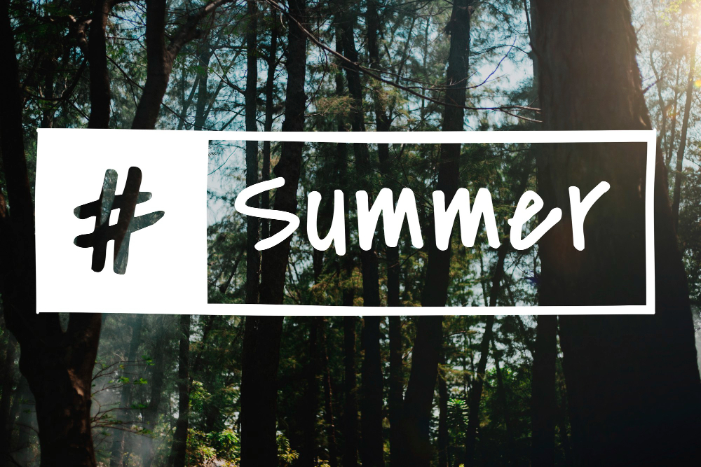 Summer Season Word Graphic Concept