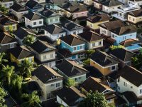 aerial photography of rural crm dashboard, real estate agent, software interface