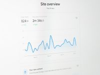 a computer screen with a line graph on it seo monitoring, analytics dashboard, website performance