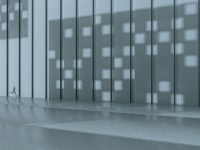 A room that has a bunch of windows in it educator, business card, workshop promotion