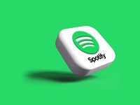 a white and green spotify logo on a green background spotify wrapped, social media sharing, music statistics