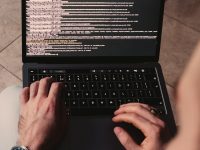 person using black laptop computer cron job settings, linux server, task scheduler