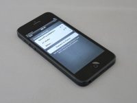 black iPhone 5 mobile app settings, privacy options screen, content preferences menu