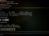 Computer screen displays “vibe vibe coding” text. windows display settings, scale and layout menu, screen resolution options