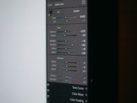 Computer screen showing photo editing software interface ai video editing interface, character selection panel, casting workflow screen